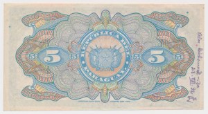 Paraguay, 5 Pesos 1923