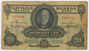 Latvia, 20 Latu 1925