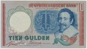 Netherlands, 10 Guilders 1953