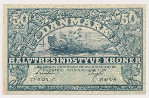 Denmark, 50 Kroner 1939