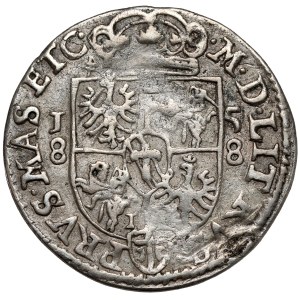 Zygmunt III Waza, Trojak Olkusz 1588 - TARCZA - B.RZADKI
