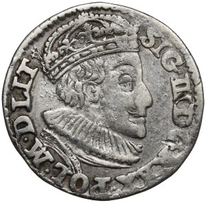Sigismond III Vasa, Trojak Olkusz 1590 - Lewart en décoratif