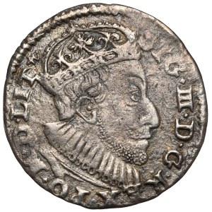Zygmunt III Waza, Trojak Olkusz 1590 - Lewart w ozdobnej