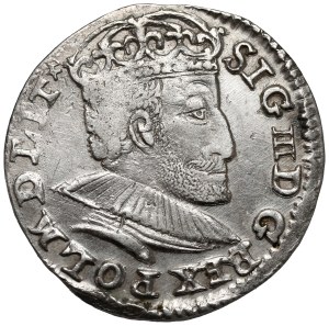 Sigismund III Vasa, Trojak Olkusz 1591 - Lewart in decorative