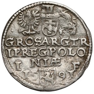 Zygmunt III Waza, Trojak Olkusz 1591 - bez interpunkcji