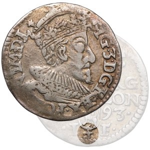 Zygmunt III Waza, Trojak Olkusz 1593 - znak pod Lewartem