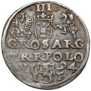 Zygmunt III Waza, Trojak Olkusz 1594 - z gwiazdką