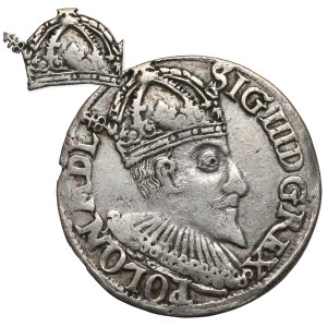 Zygmunt III Waza, Trojak Olkusz 1594 - znak na Aw - RZADKI