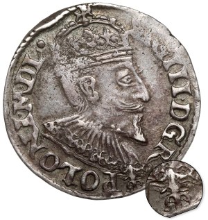 Sigismund III Vasa, Trojak Olkusz 1595 - grate under bust
