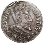 Zygmunt III Waza, Trojak Olkusz 1595 - ruszt pod popiersiem