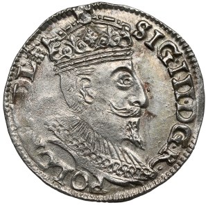 Sigismond III Vasa, Trojak Olkusz 1595 - grille dans le bord