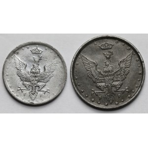 Królestwo Polskie, 5-10 fenigów 1917 - zestaw (2szt)