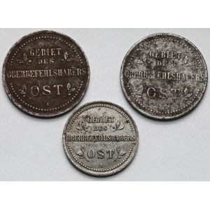 Ober-Ost. 2-3 kopiejki 1916-A i J, Berlin i Hamburg - zestaw (3szt)