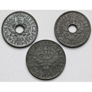 Generalna Gubernia, 5-10 groszy 1923-1939 - zestaw (3szt)