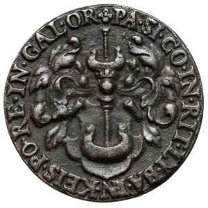 Medal bez daty - Albrecht Laski - Wojewoda Sieradzki - XIX-wieczny odlew w żeliwie