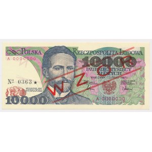 10.000 zł 1987 - WZÓR - A 0000000 - No.0363