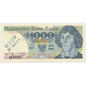 1.000 zł 1975 - WZÓR - A 0000000 - No.0685
