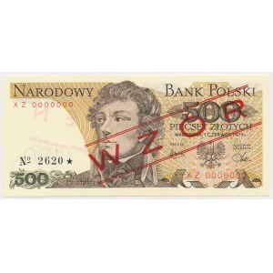 500 zł 1979 - WZÓR - AZ 0000000 - No.2620