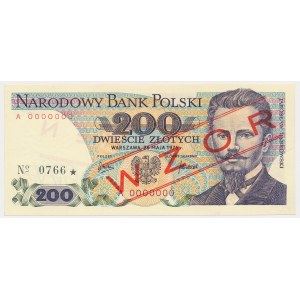 200 zł 1976 - WZÓR - A 0000000 - No.0766