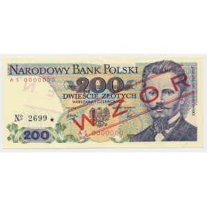 200 zł 1979 - WZÓR - AS 0000000 - No.2699