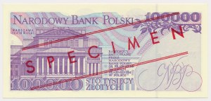 PLN 100 000 1993 - MODÈLE - A 0000000 - No.0155