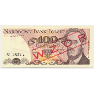 100 zł 1979 - WZÓR - EU 0000000 - No.2852