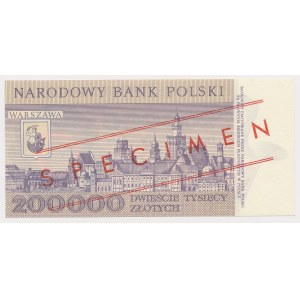 200.000 zł 1989 - WZÓR - A 0000000 - No.0912
