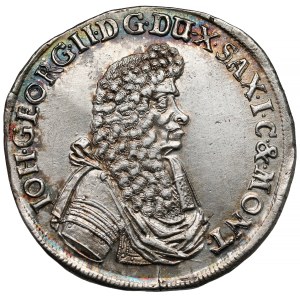 Saksonia, Johan Georg II, 2/3 talara 1680 CF, Drezno