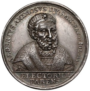 Auguste II le Fort, Médaille de naissance d'Auguste III le Saxon 1696 - Albrecht le Brave