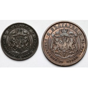 Bułgaria, Aleksander I, 5-10 stotinki 1881 - zestaw (3szt)