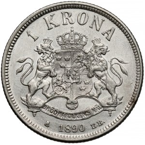 Szwecja, Oskar II, Krona 1890 EB, Stockholm