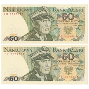 50 zł 1986 - EG, FF - zestaw (2szt)
