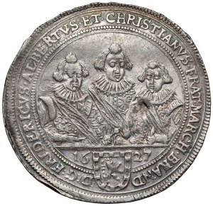 Brandebourg-Ansbach, Friedrich II, Albrecht et Christian, Thaler 1627, Nürnberg