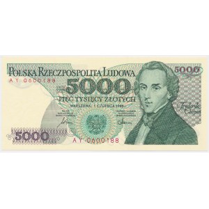 5.000 zł 1986 - AY