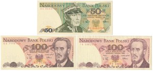 50 et 2x £100 1988 - set (3pcs)