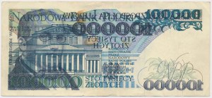 ERREUR D'IMPRESSION 100 000 PLN 1990 - l'impression de l'avers principal se retrouve au verso