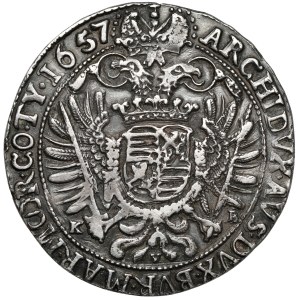 Węgry, Ferdynand III, Talar 1657 KvB, Kremnica