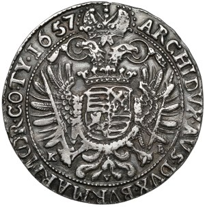 Hungary, Ferdinand III, Thaler 1657 KvB, Kremnica