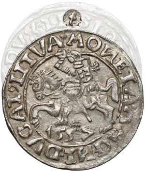 Sigismond II Auguste, Vilnius 1557 demi-penny - 2x trèfle - rare
