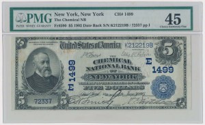 USA, 5 Dollars 1902 - New York, New York