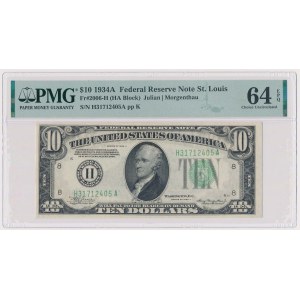 USA, 10 Dollars 1934 - Federal Reserve