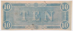 États-Unis, États confédérés, Richmond, 10 dollars 1864