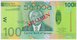 Samoa, 100 Tala ND (2008) - JD 0000000 - SPECIMEN