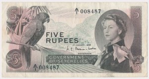 Seychelles, 5 Rupees 1969