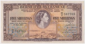 Bermuda, 5 Shillings 1957