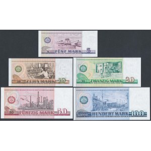 Niemcy, 5 - 100 Mark 1971-1975 - zestaw (5szt)