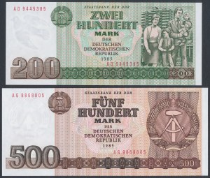 Germany, 200 and 500 Mark 1985 - set (2pcs)