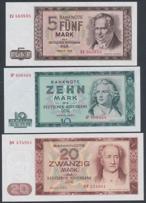 Allemagne, 5, 10 et 20 Mark 1965 - set (3pcs)