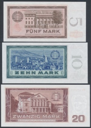 Allemagne, 5, 10 et 20 Mark 1965 - set (3pcs)