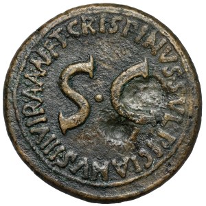 Oktawian August (27 p.n.e.-14 n.e.) Dupondius, Rzym - T. Quinctius Crispinus Sulpicianus (18 p.n.e.)